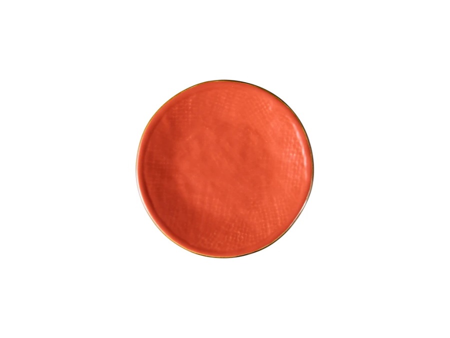 NOVITA' HOME Mediterraneo, Piattino Piccolo Rotondo arancio 14 cm