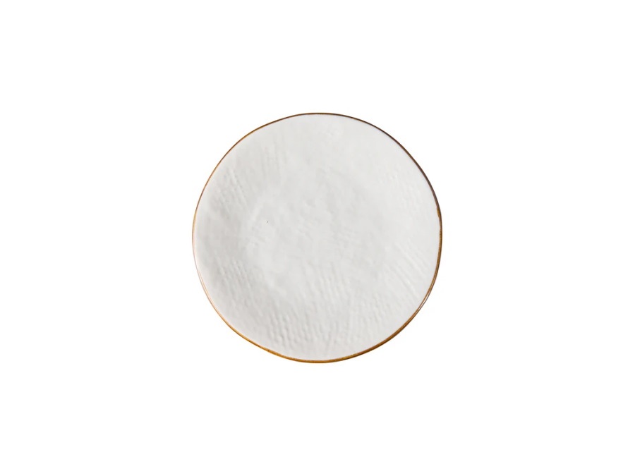 NOVITA' HOME Mediterraneo, Piattino Piccolo Rotondo bianco 14 cm