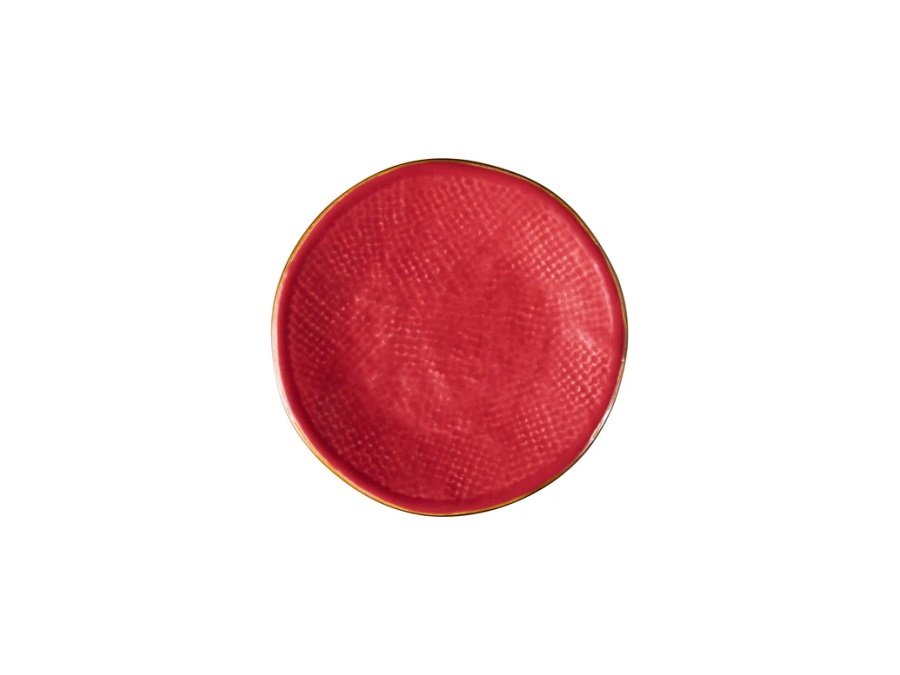 NOVITA' HOME Mediterraneo, Piattino Piccolo Rotondo rosso 14 cm