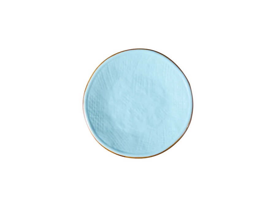 NOVITA' HOME Mediterraneo, Piattino Piccolo Rotondo turchese 14 cm
