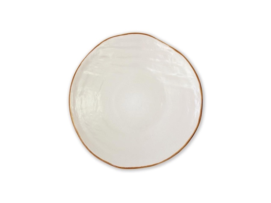 NOVITA' HOME Mediterraneo, piatto dessert bianco 20 cm