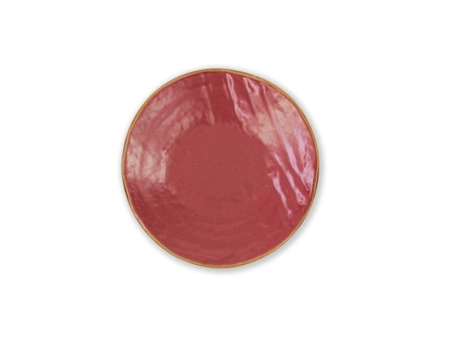 NOVITA' HOME Mediterraneo, piatto dessert rosso 20 cm