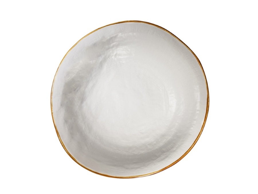 NOVITA' HOME Mediterraneo, piatto fondo bianco 24 cm