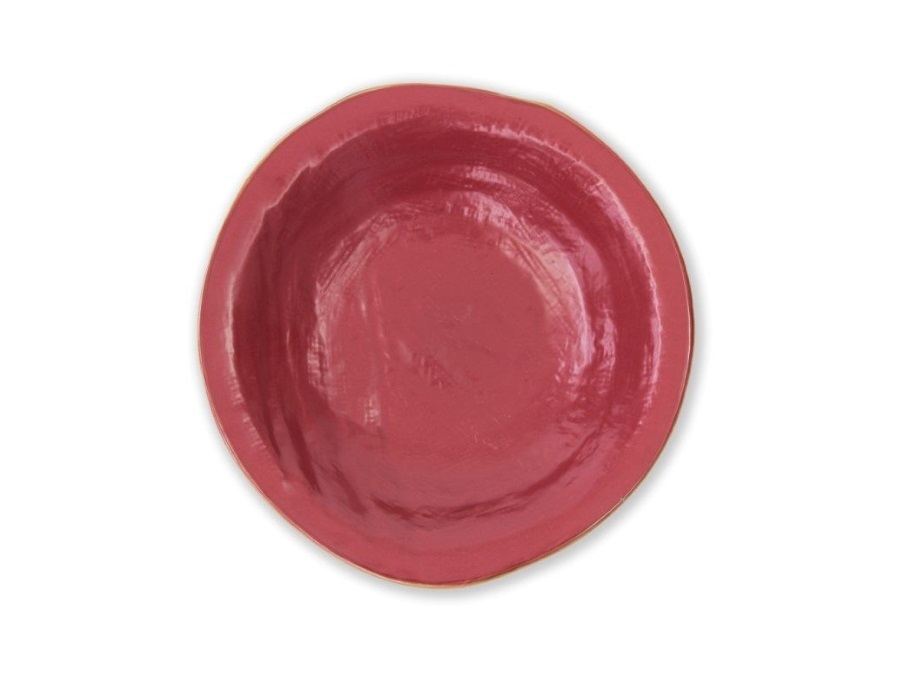 NOVITA' HOME Mediterraneo, piatto fondo rosso 24 cm