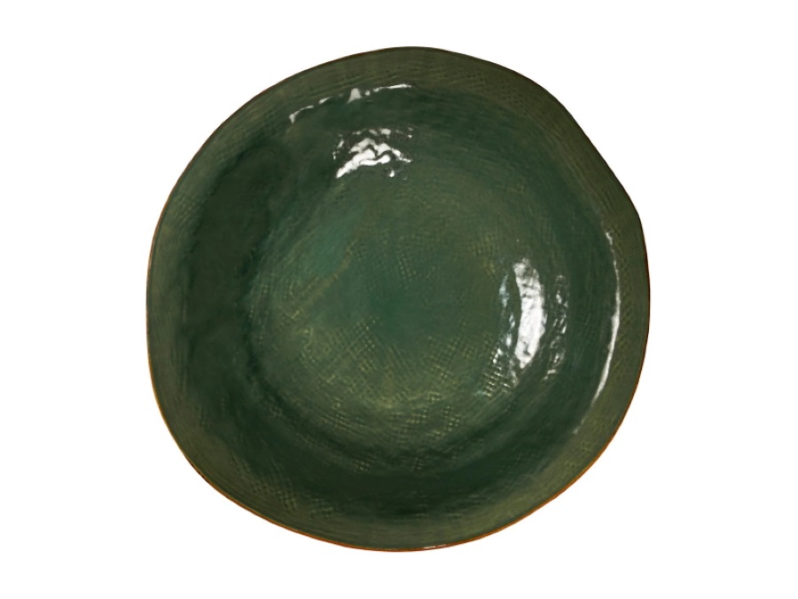 NOVITA' HOME mediterraneo, piatto fondo verde 24 cm