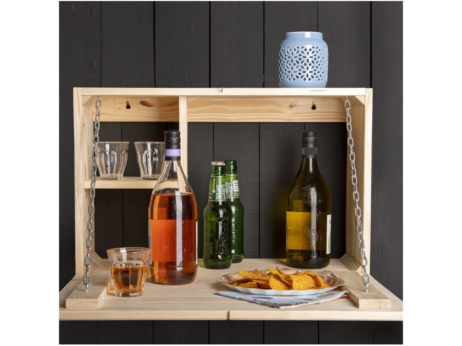 ESSCHERT DESIGN Mensola da muro in legno richiudibile M