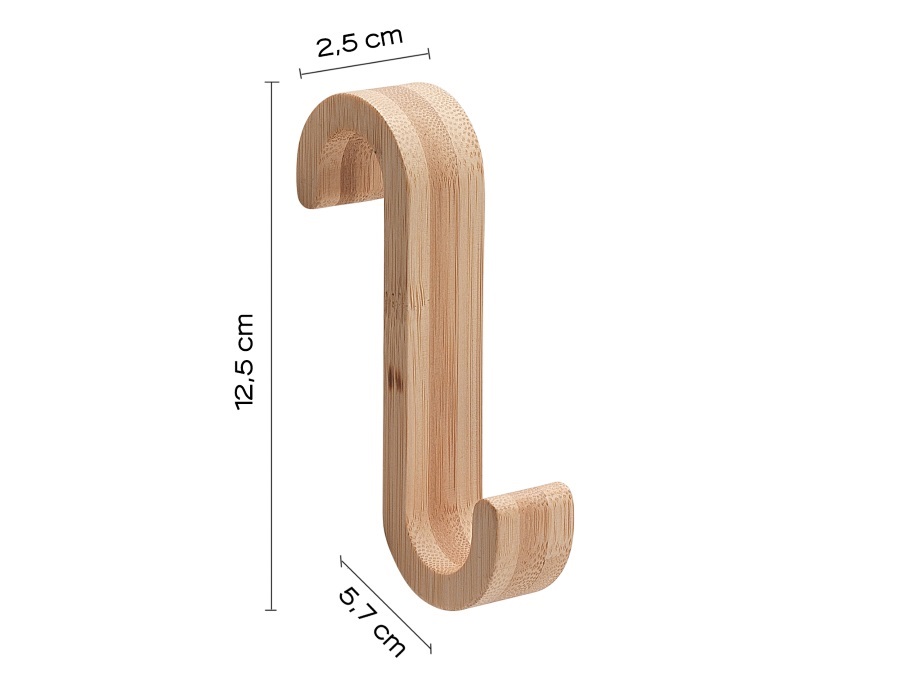 GEDY SPA Merlino, appendiabiti per termoarredo bambù