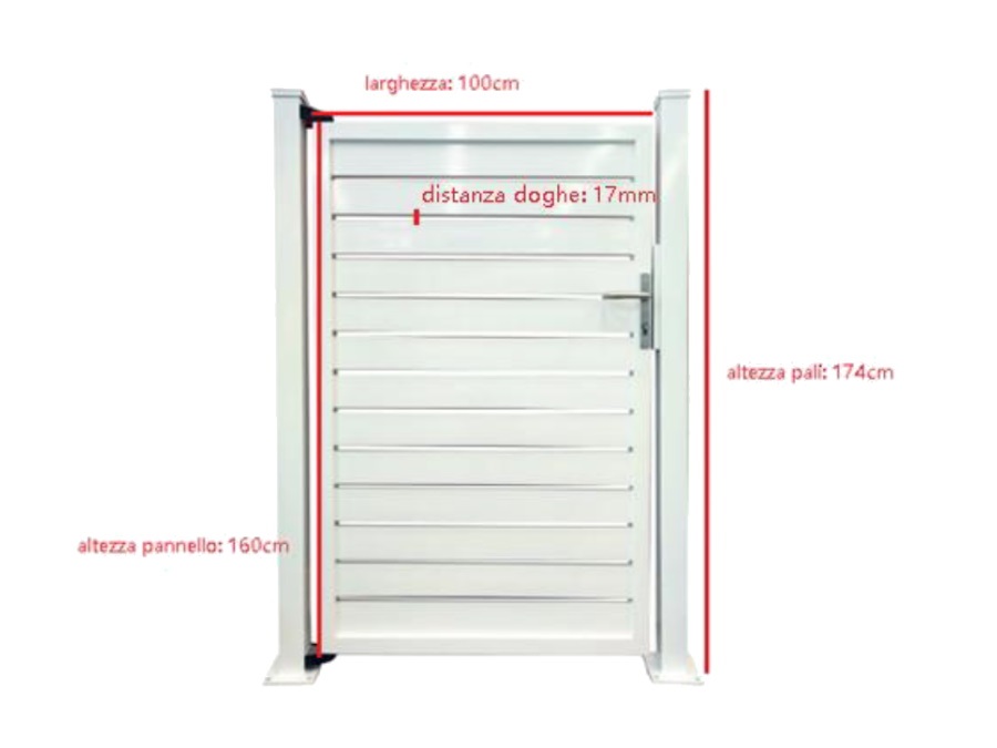 VERDELOOK Miami, cancello pedonale, h. 174 cm - antracite