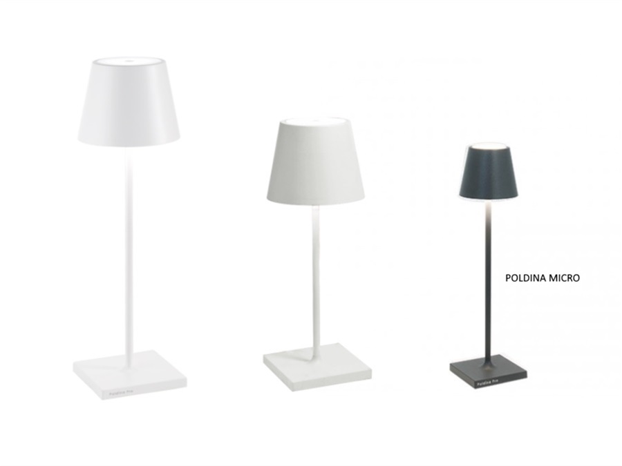 ZAFFERANO S.R.L. MICRO Poldina pro lampada da tavolo ricaricabile di zafferano - grigio scuro