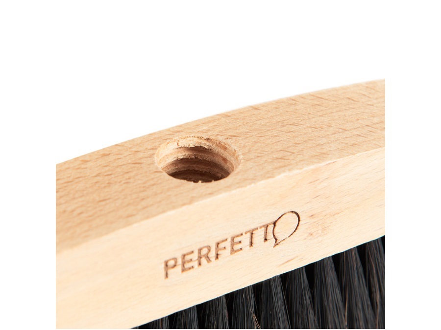 PERFETTO Midnight, scopa con fibre in crine e coccia il legno