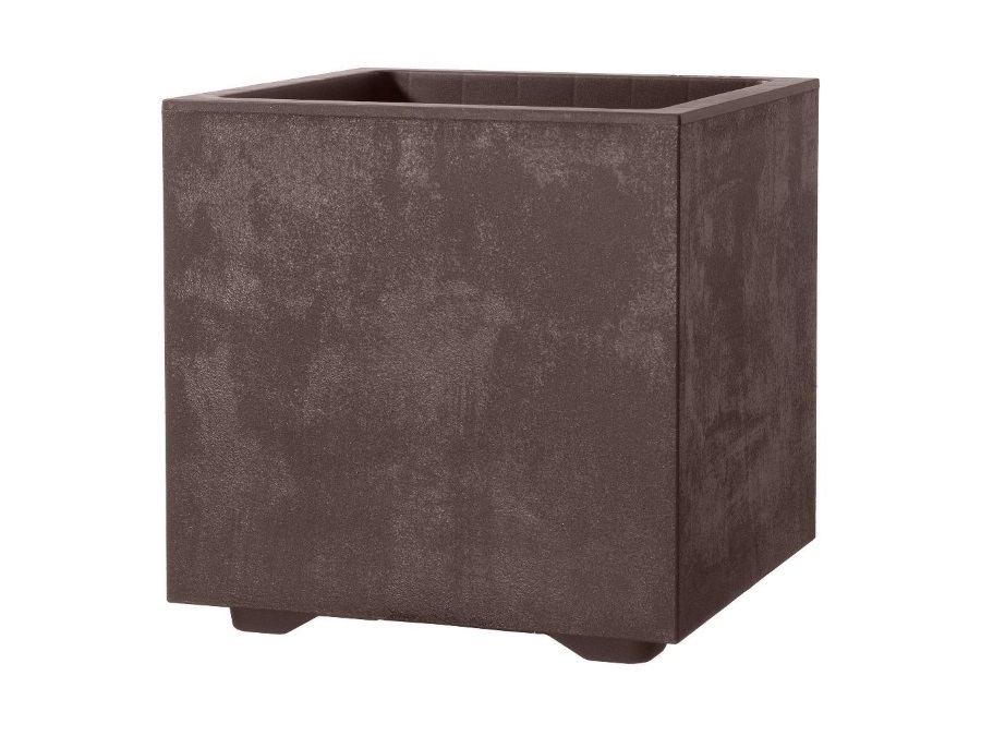DEROMA Millennium Vaso Cubo Brownstone con ruote R 49 cm