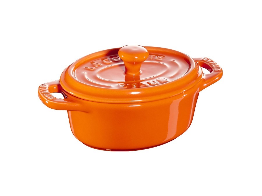 STAUB Mini cocotte ovale arancione, 11 cm