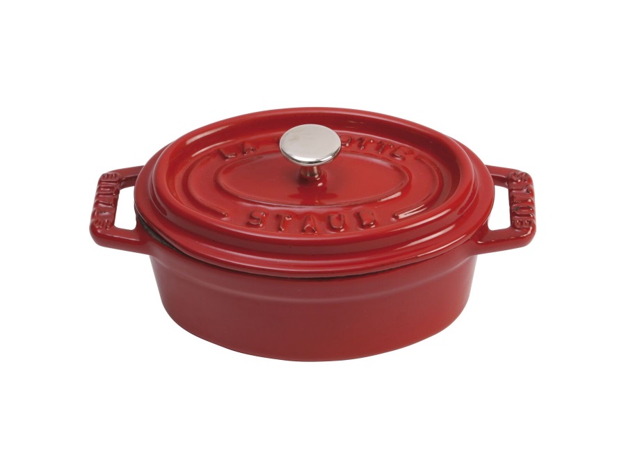 STAUB Mini cocotte ovale rosso ciliegia, 11 cm