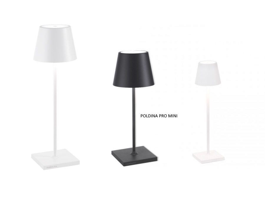 ZAFFERANO S.R.L. MINI Poldina pro lampada ricaricabile da tavolo di zafferano -  grigio scuro