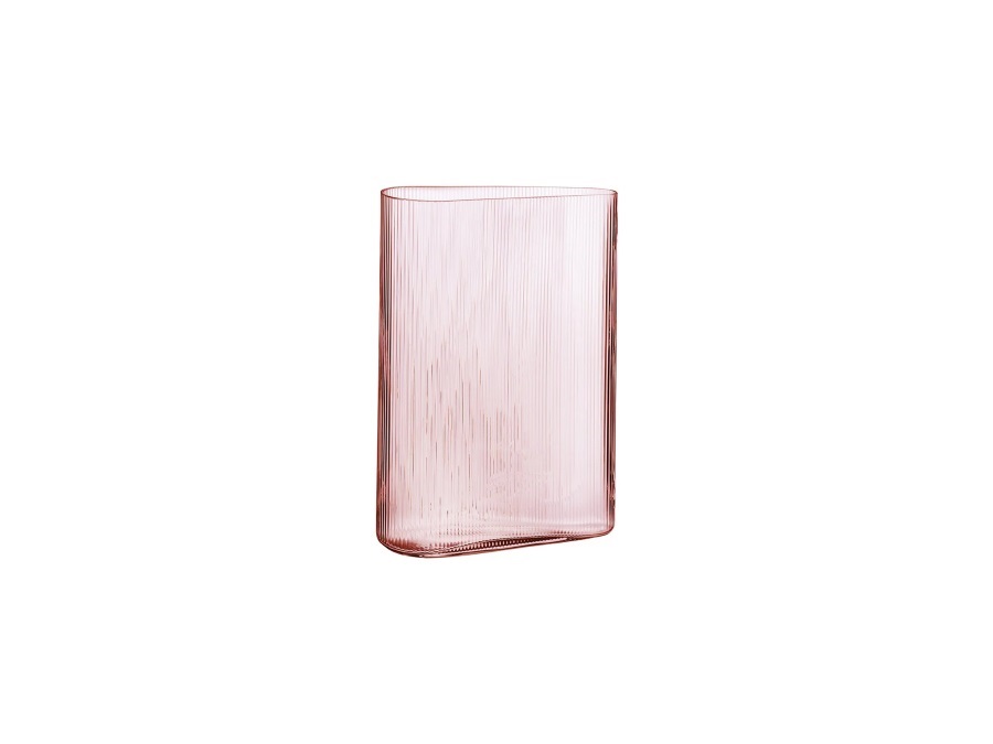 NUDE GLASS Mist, vaso piccolo in vetro rosa 29 cm