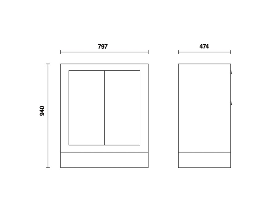 BETA UTENSILI Modulo fisso con due antine per arredo officina, C55MA