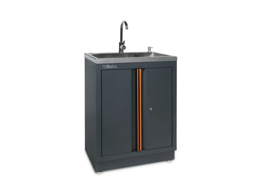 BETA UTENSILI Modulo fisso con lavandino integrato per arredo officina C45PRO 2.0