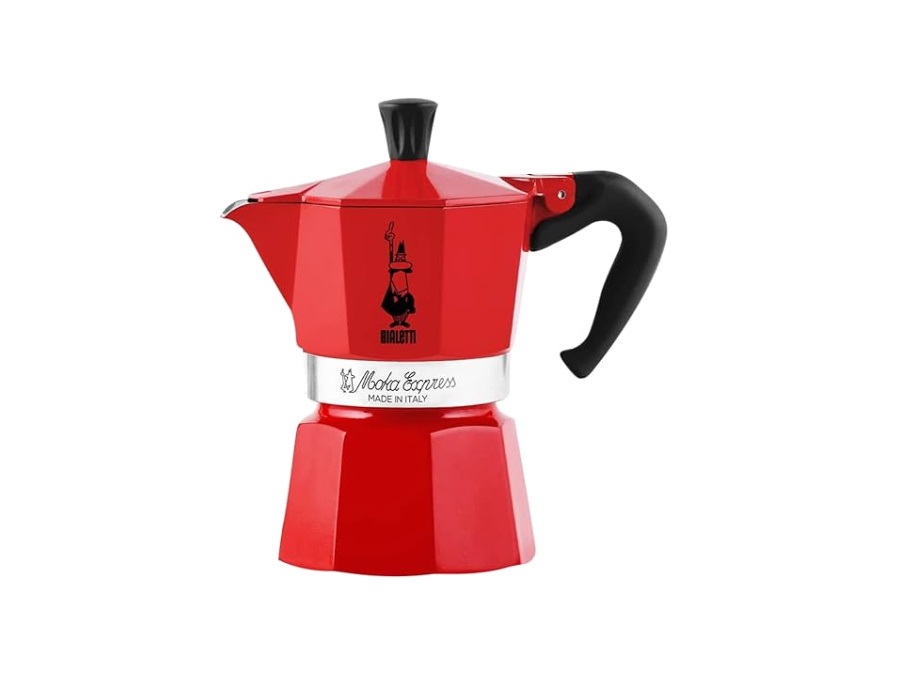 BIALETTI INDUSTRIE Moka express, 3 tazze rosso