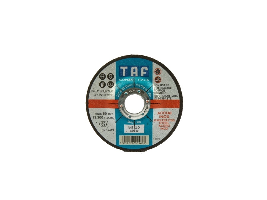 TAF ABRASIVI MOLE CENTRO DEPRESSO 115x3,2 mm, BIT55-B (A46R)