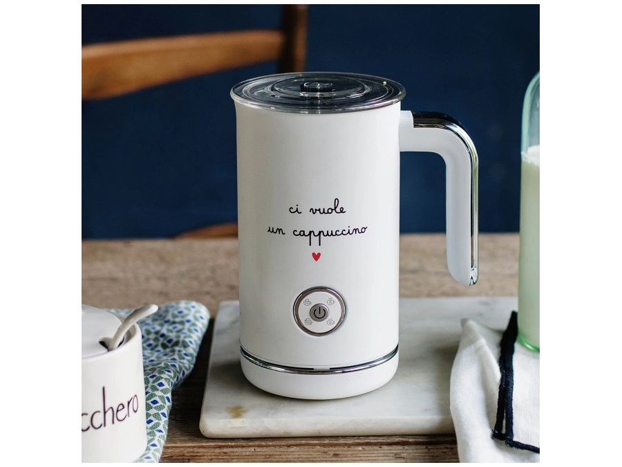 SIMPLE DAY LIVING & LIFESTYLE Montalatte elettrico bianco Ci vuole un cappuccino