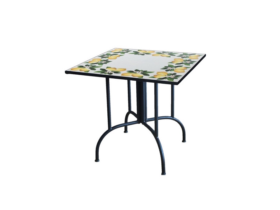 VERDELOOK Mosaico, tavolo quadrato 80x80 cm - lemon design