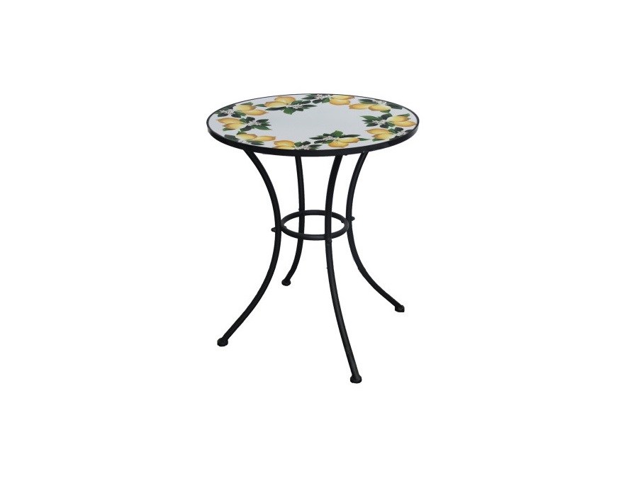 VERDELOOK Mosaico, tavolo rotondo Ø60 cm - lemon design