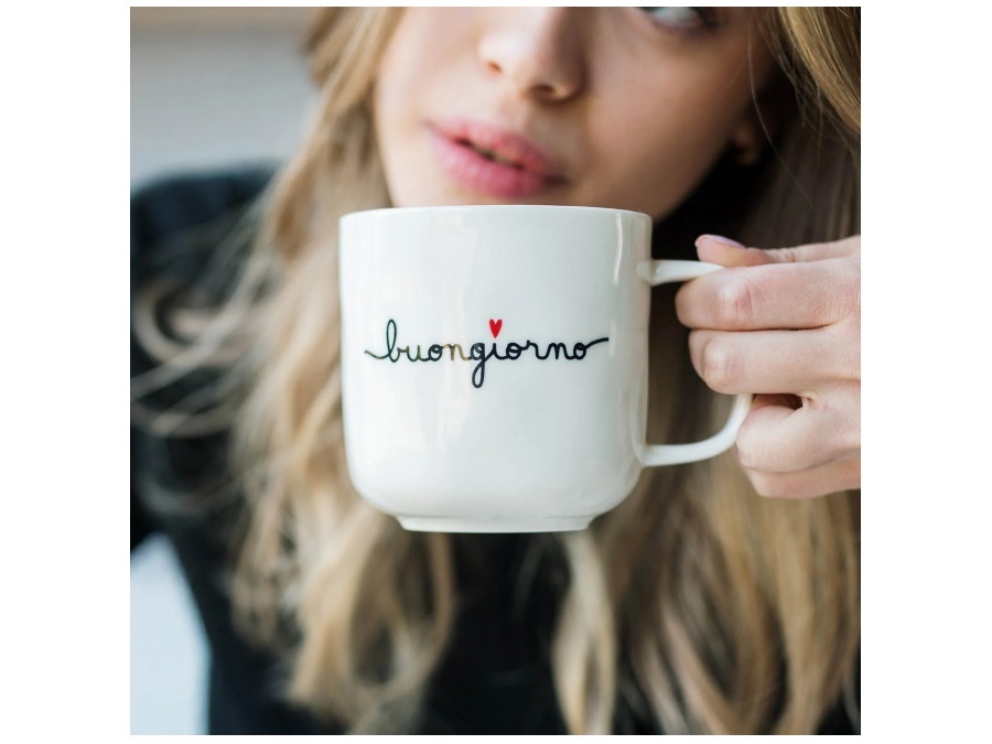 SIMPLE DAY LIVING & LIFESTYLE Mug bianca Buongiorno