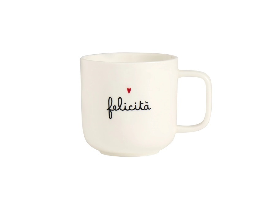 SIMPLE DAY LIVING & LIFESTYLE Mug bianca Felicità