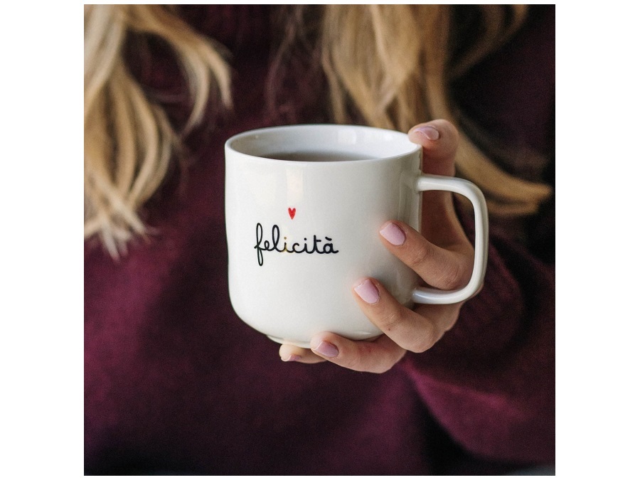 SIMPLE DAY LIVING & LIFESTYLE Mug bianca Felicità