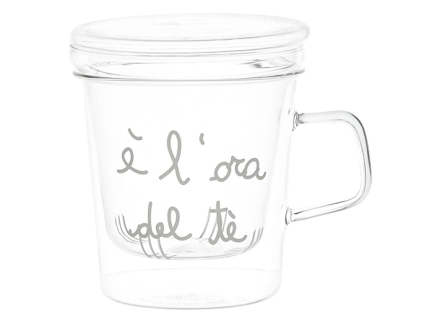 SIMPLE DAY LIVING & LIFESTYLE Mug con Infusore è l'Ora Del Tè