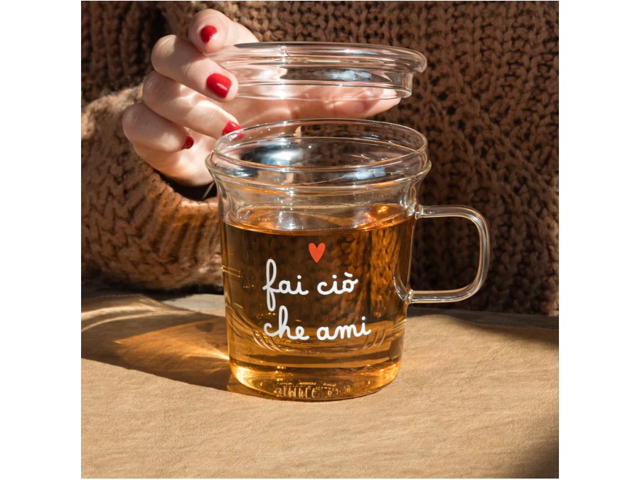 SIMPLE DAY LIVING & LIFESTYLE Mug con Infusore Fai ciò che ami