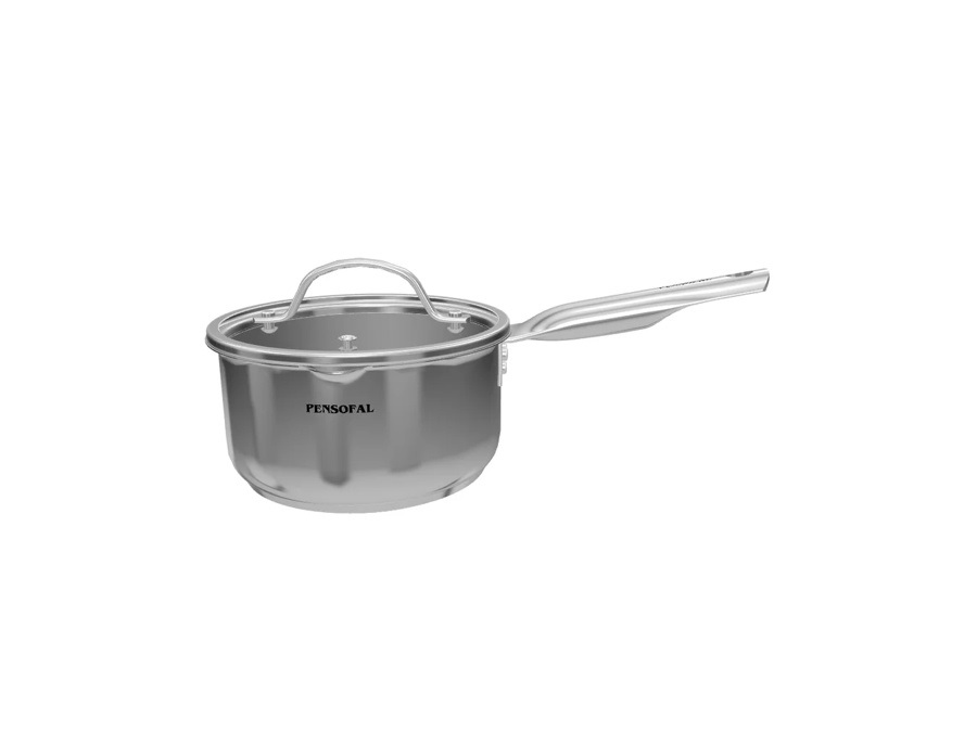 PENSOFAL New era, casseruola/bollilatte 1 manico con coperchio in vetro - Ø16 cm