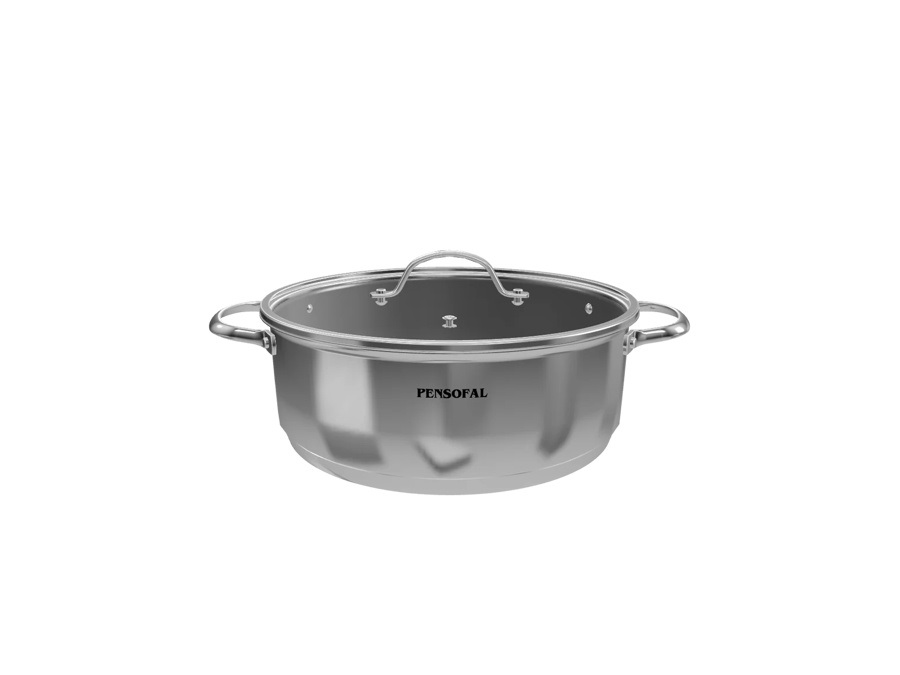 PENSOFAL New era, tegame cilindrico 2 manici con coperchio in vetro - Ø24 cm