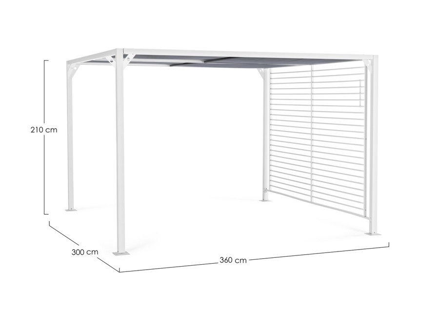 BIZZOTTO Noah, gazebo 3x3,6 mt bianco