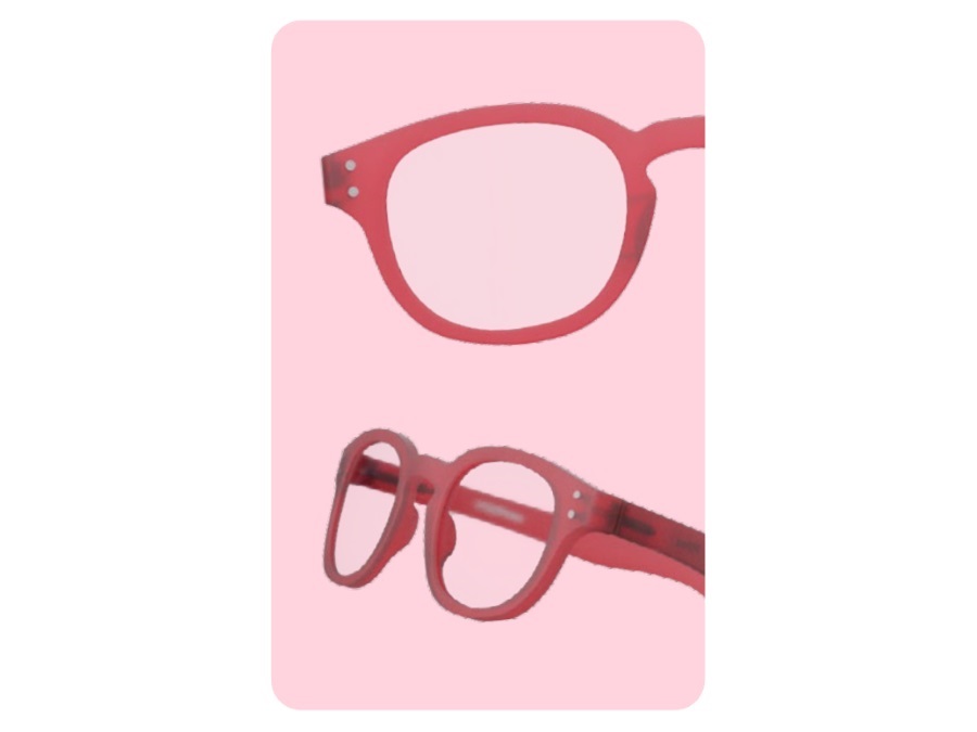 POPME Occhiali da lettura, cherry red