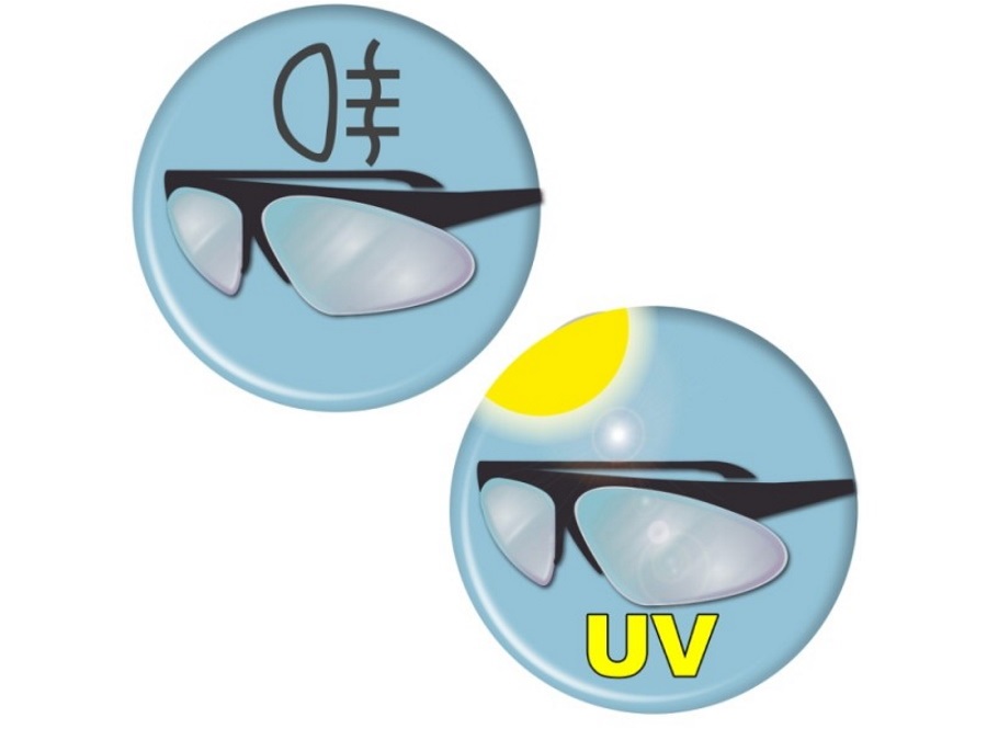 BETA UTENSILI Occhiali di protezione con lenti in policarbonato polarizzato scuro, 7076BP