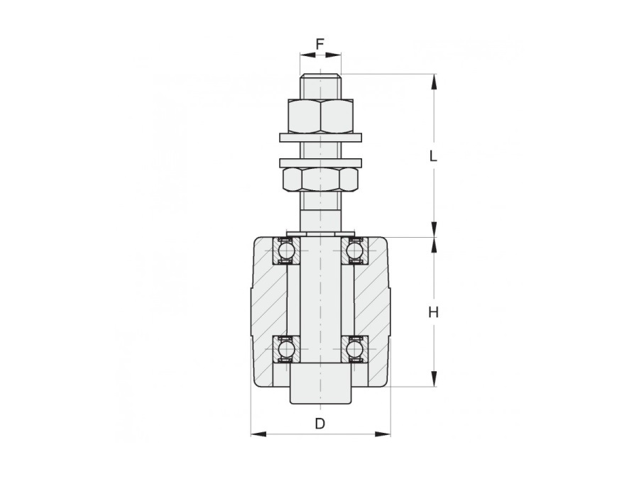 FAC S.R.L. OLIVA GUIDA SUPERIORE CON 2 CUSCINETTI VA3105.A40 - 41 x 44 mm