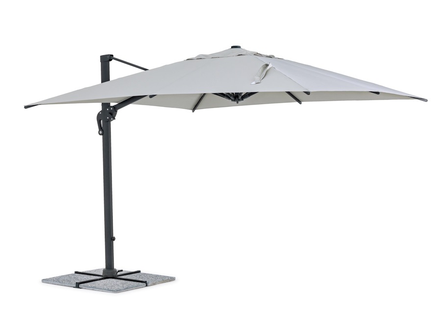 BIZZOTTO OMBRELLONE BRACCIO INES 3X3 ANTRACITE-GRIGIO CHIARO