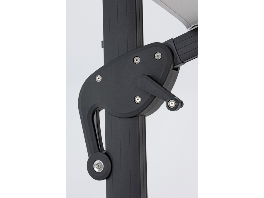 BIZZOTTO OMBRELLONE BRACCIO INES 3X3 ANTRACITE-GRIGIO CHIARO
