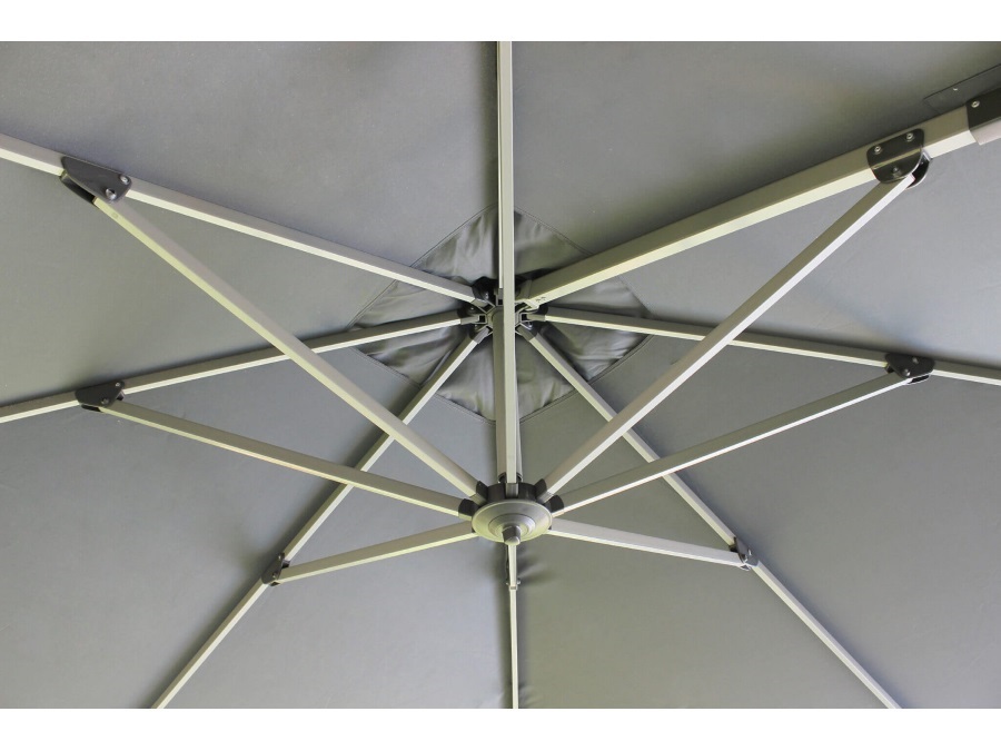 MAGAZZINI COSMA S.P.A. Ombrellone Darwin grigio palo laterale 3x4 telo grigio