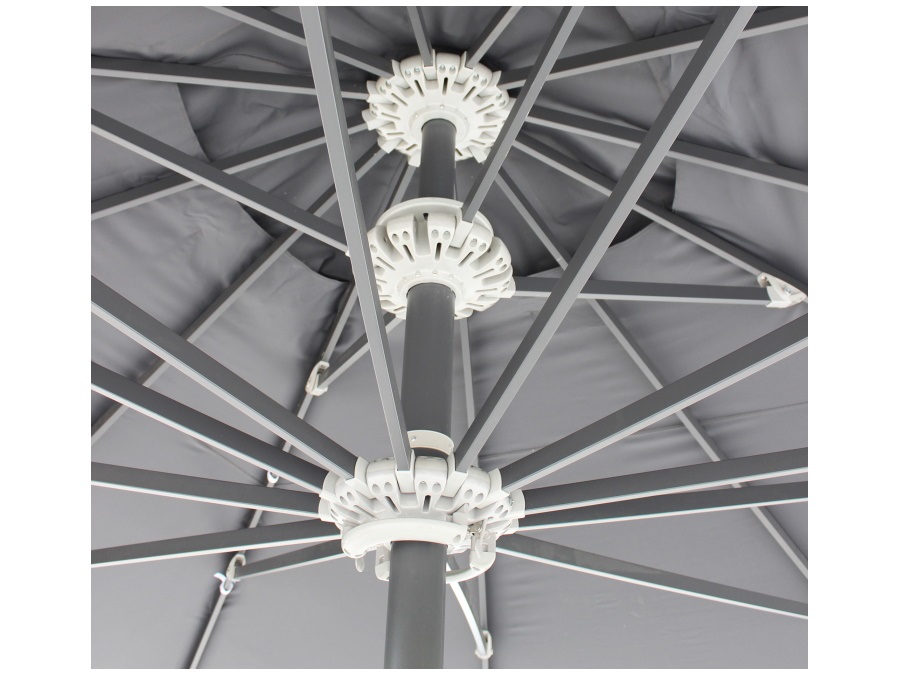 MAGAZZINI COSMA S.P.A. Ombrellone giove palo centrale antracite, 5x5 m, telo grigio