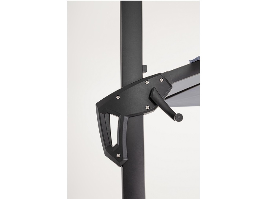 BIZZOTTO Ombrellone vega palo laterale, telo grigio, 3x4 m