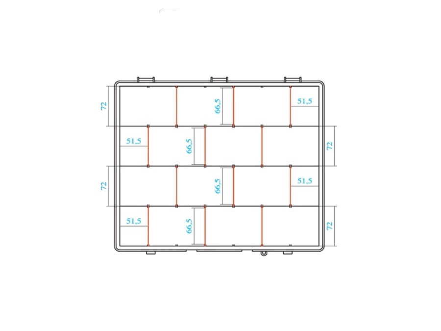 MOBIL PLASTIC ORGANIZER CLASS 41 BLU