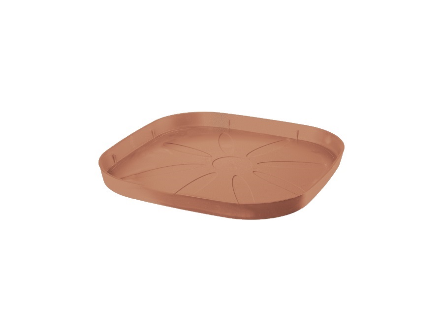 DEROMA Origin, sottovaso quadro terracotta in plastica 32 cm