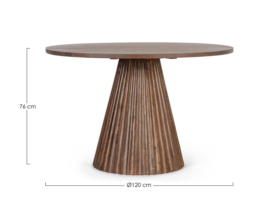 BIZZOTTO Orissa, tavolo Ø120 cm naturale