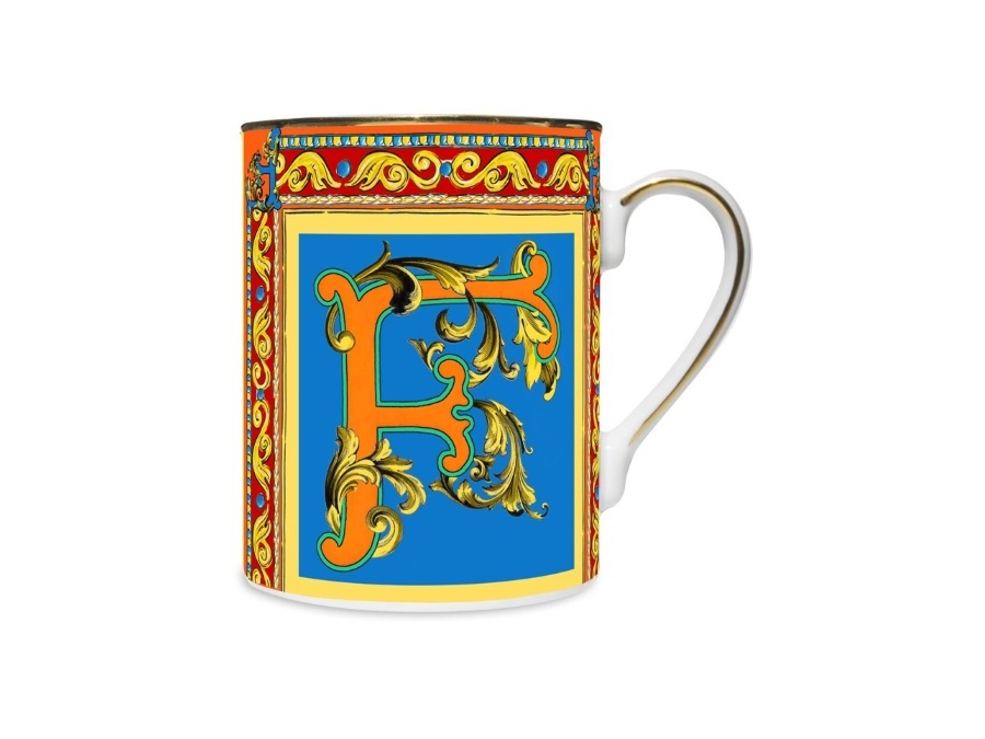 BACI MILANO Ortigia - mug in porcellana, lettera f