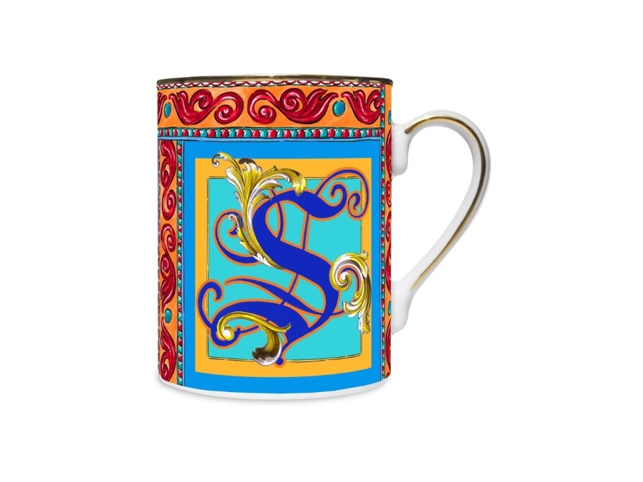 BACI MILANO Ortigia - mug in porcellana, lettera s