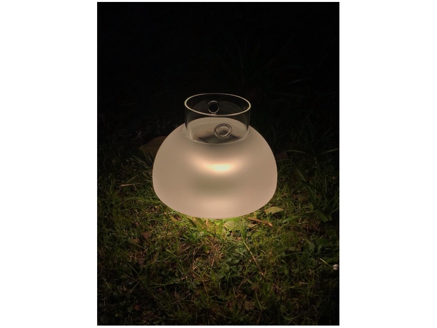 IVV Overnight, lampada da tavolo led wireless Ø 22 cm trasparente/sabbiato