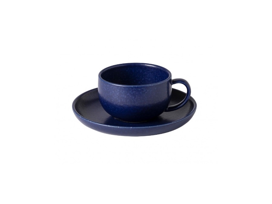 CASAFINA Pacifica blueberry, tazza da the con piattino 0,22 lt