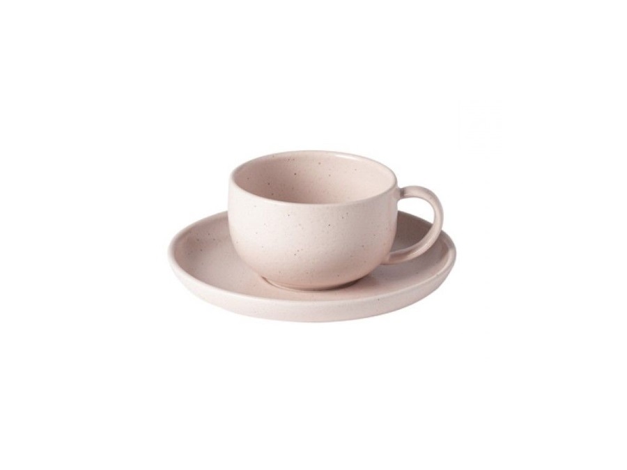 CASAFINA Pacifica marshmallow, tazza da the con piattino 0,22 lt